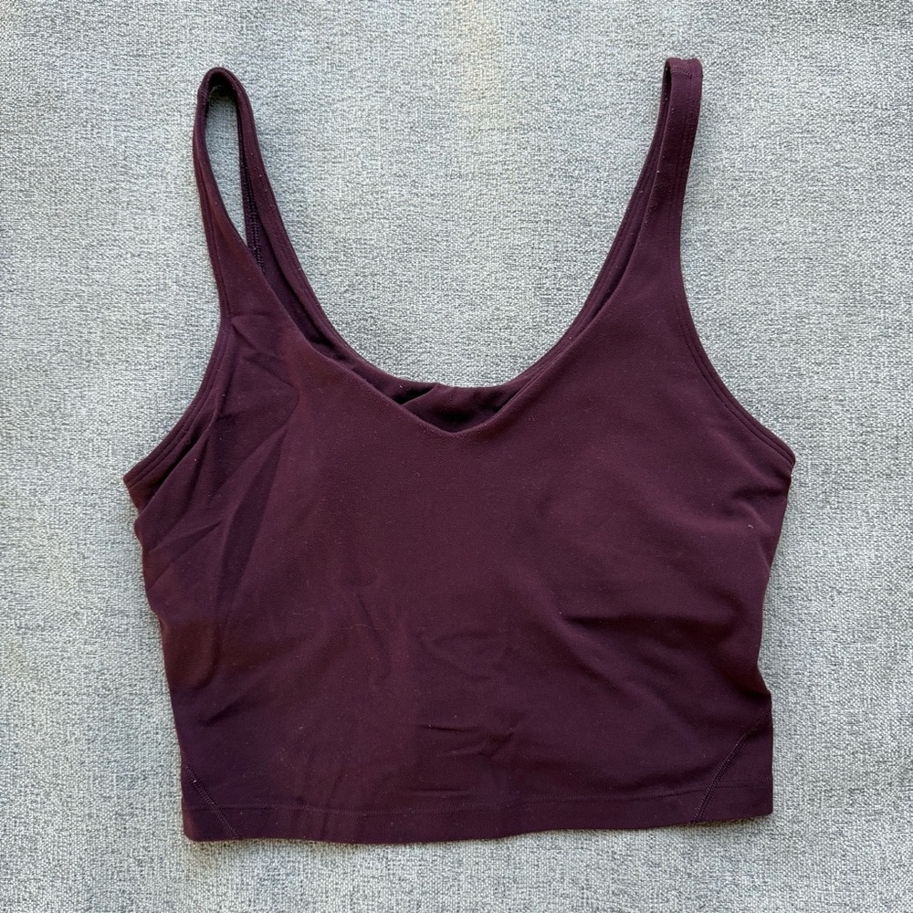 lululemon align tank- maroon color